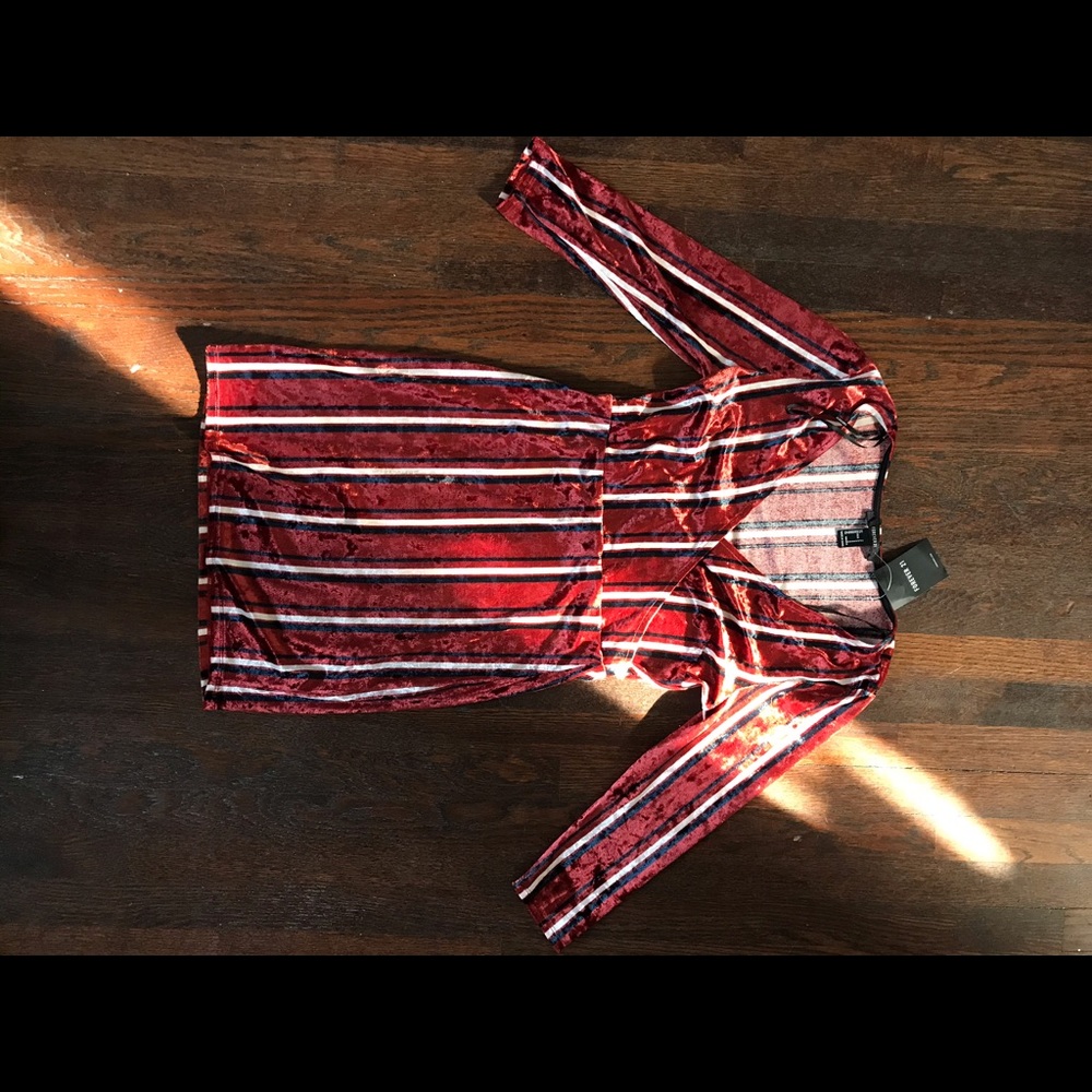 Velvet stripe dress
